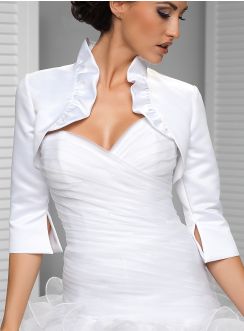 bolero satin blanc mariée
