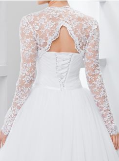 boléro dentelle mariage mariée blanc pour femme