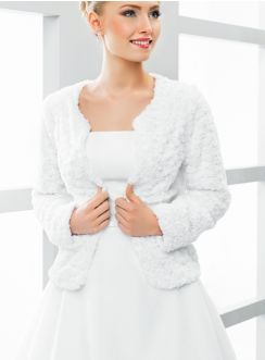 Veste mariage blanche manches longues