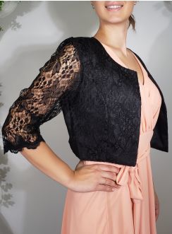 veste dentelle noir cérémonie femme