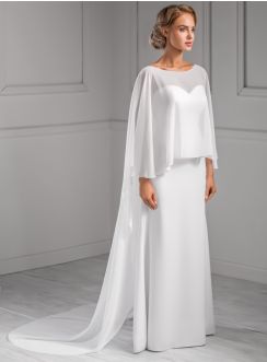 cape longue blanche mariage