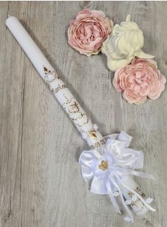 Bougie Baptême enfant et ange 