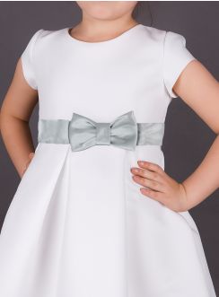 ceinture de cortège fille noeud argent