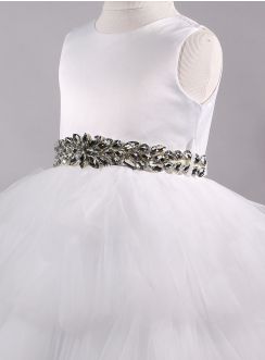 ceinture strass cortège mariage soirée femme ou enfant blanche