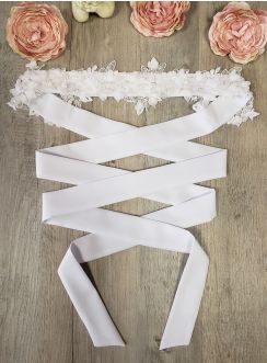 Ceinture de cérémonie fille ou femme mariage communion