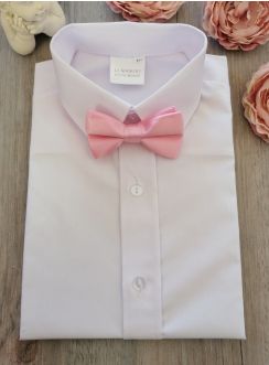 chemise avec noeud papillon enfant rose