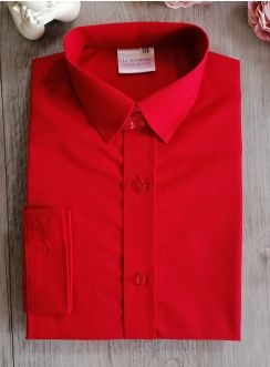Chemise enfant rouge manches longues