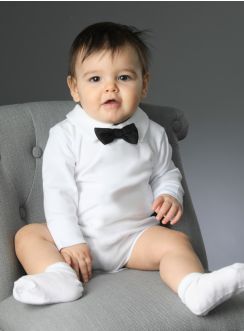 Polo body bébé garçon avec noeud papillon