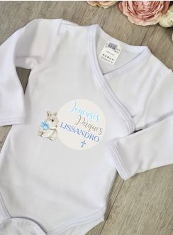 body bébé de pâques avec motif au choix et personnalisable