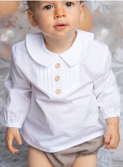 Chemise blanche petit garçon vintage