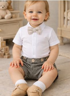 Ensemble bébé garçon cérémonie été 3 pièces
