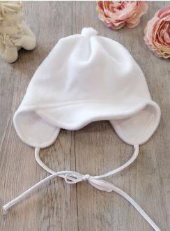 bonnet hiver blanc bébé garçon baptême
