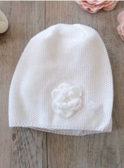 bonnet crochet fleurs bébé ou petite fille