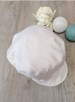 casquette bébé garçon rayure beige style béret