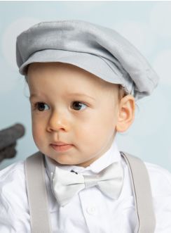 Casquette bébé petit garçon lin gris