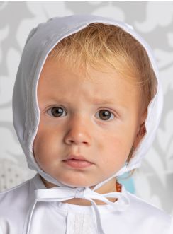 Béguin bébé garçon bonnet baptême