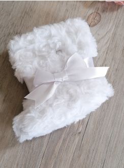 botte baptême bébé fille hiver blanche