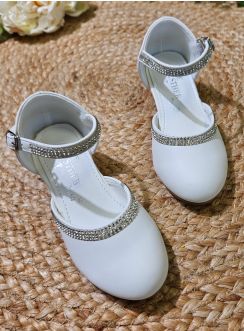 chaussures blanches petit talon pas cher pour fille