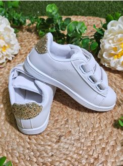 Chaussures Baskets blanches avec paillettes