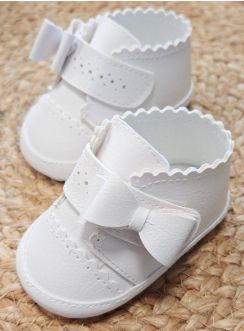 Chaussons de baptême hiver bébé fille