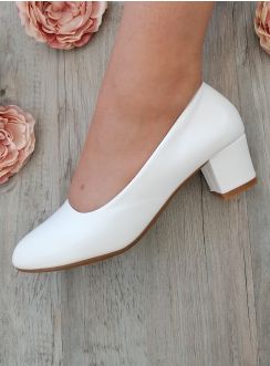 chaussures mariage blanches confortable talon bloc