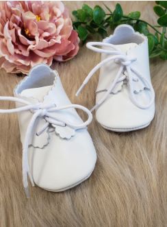 Bottillons cuir blanc pour garçon