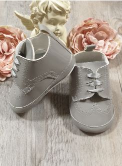 Chaussures cérémonie bébé Jauris vernis grise