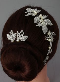 bijoux de tête mariage bandeau de strass et perles