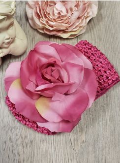 Bandeau grosse fleur bébé et fillette