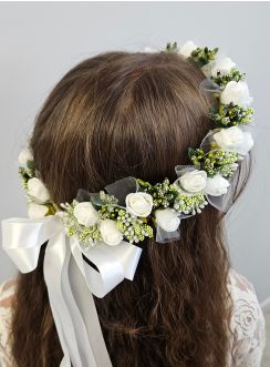 couronne de fleur pour coiffure de cérémonie enfant