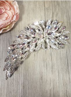 Bijou de tête pour chignon ou coiffure strass large