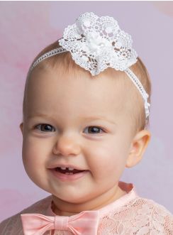 bandeau bébé dentelle fait main