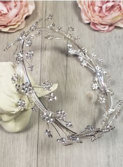 couronne diadème coiffure mariage strass argent