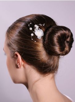Fourche cheveux fleur et perles