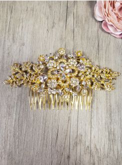 Peigne cheveux pour coiffure mariage or