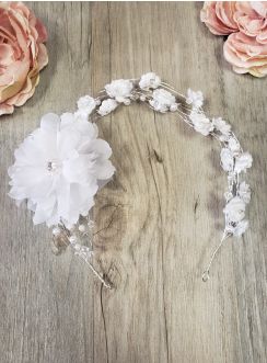 Serre-tête fleurs coiffure cérémonie mariage