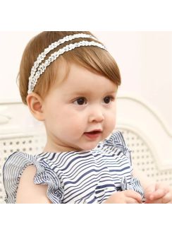 Bandeau petite fille coiffure cérémonie blanc