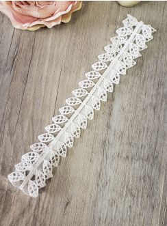 Bandeau blanc de cérémonie dentelle fine