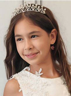 Diadème princesse fille ou femme Gris argent