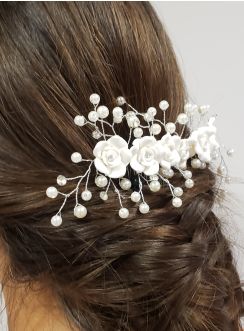 Peigne cheveux perles coiffure mariage cérémonie