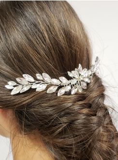 Peigne large coiffure de mariage avec strass