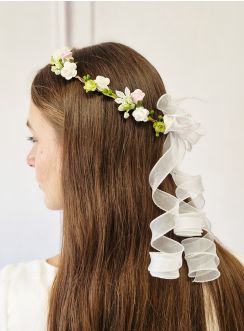 Couronne de fleurs synthétiques de haute qualité