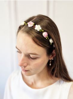 Bandeau de fleurs avec élastique
