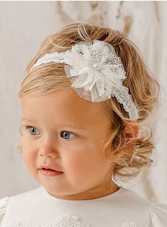 Bandeau dentelle et perle