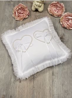 Coussin pour alliances blanc