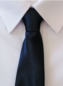 cravate enfant marine satin noeud déjà fait