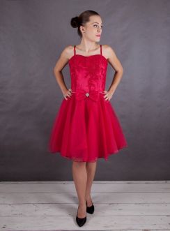 Robe de soirée courte femme Carla + étole taille 36