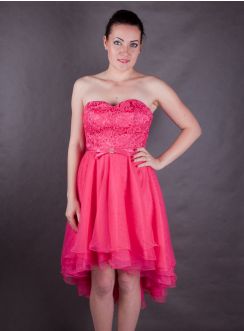 Robe bustier courte demoiselle d'honneur femme dos lacé