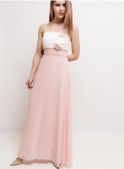 Robe demoiselle d'honneur longue femme mousseline