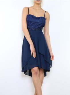 robe de cocktail pas cher bleu marine